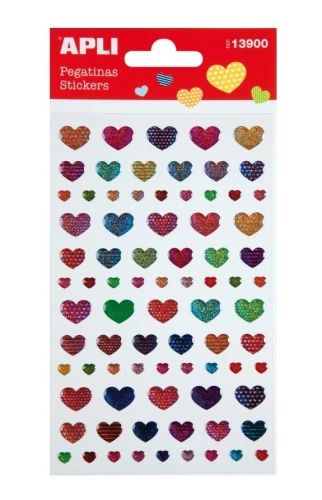 B.Stickers Hearts Glitter 1S#