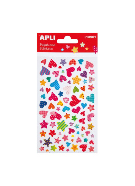 B.Stickers Hearts+Stars Printed 1S
