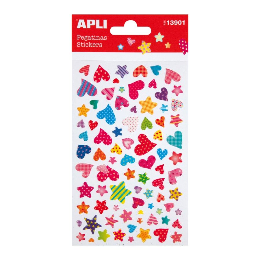 B.Stickers Hearts+Stars Printed 1S