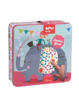 Tin Box Stickers Game Elephant