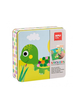 Tin Box Stickers Game Preschool Animals