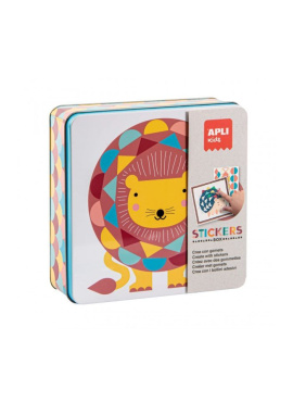 Tin Box Stickers Game Lion