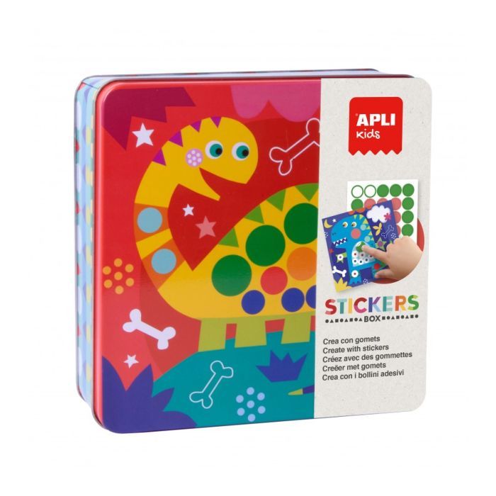 Tin Box Stickers Game Dino