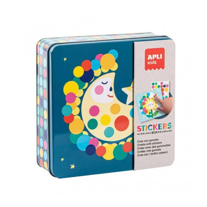 Tin Box Stickers Game Moon