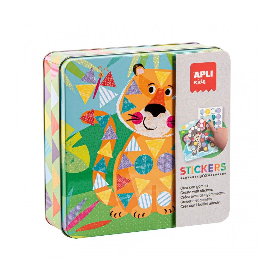 Tin Box Stickers Game Tiger
