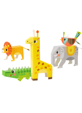 Lets Fold-3D Origami Paper Kit-The Animals - LT032