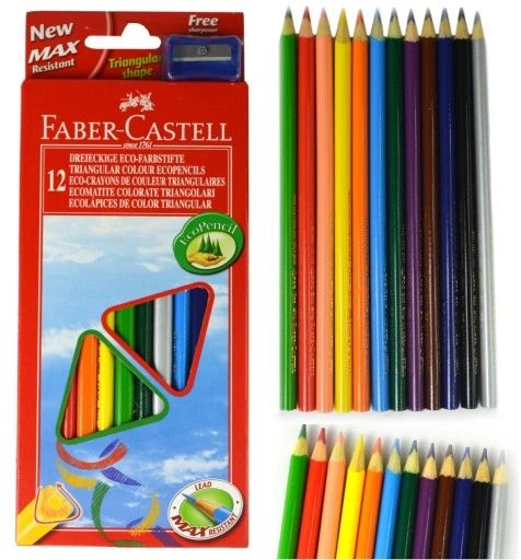 Боици Дрвени Со острилкаСет 1/12Faber Castell Bicolor Colour Pencils