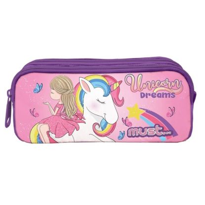 Несесер  2 Патенти Unicorn Dreams Diakakis  Must 000585852 9*21*6цм Микс