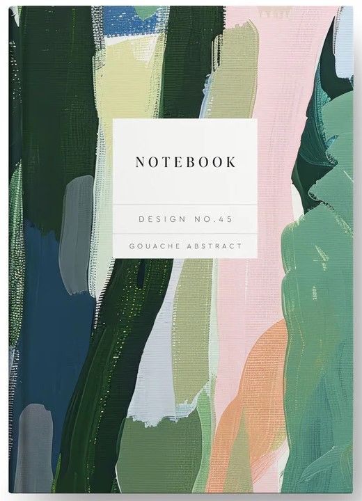 Design No.45 Gouache Abstract Hardback Notebook (11440)