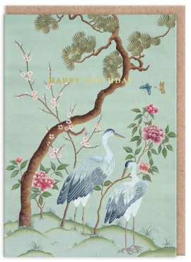 Heron Landscape Birthday Card (9899)