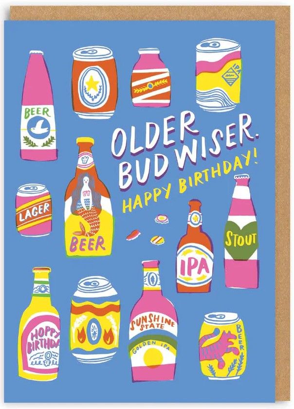 Older Budwiser Birthday Card (9216)
