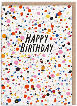 Splatter Happy Birthday Card (11152)