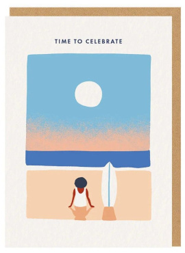 Time To Celebrate Surfer Greeting Card (9427)