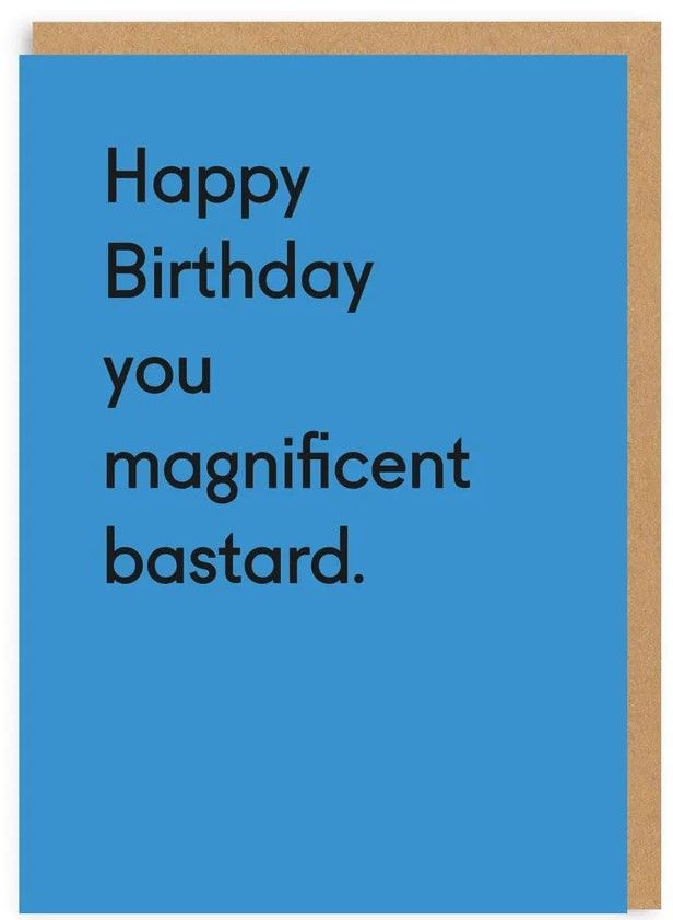 You Magnificent Bastard Birthday Card (3393)